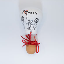 Load image into Gallery viewer, Family hot air balloon with little girl