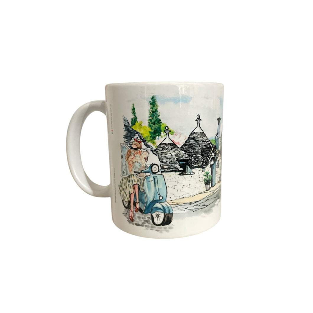 Tazza Alberobello con vespa